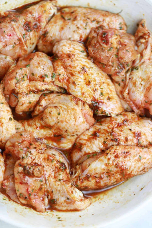 Marinated Hot Wings 2kg 45-50pieces