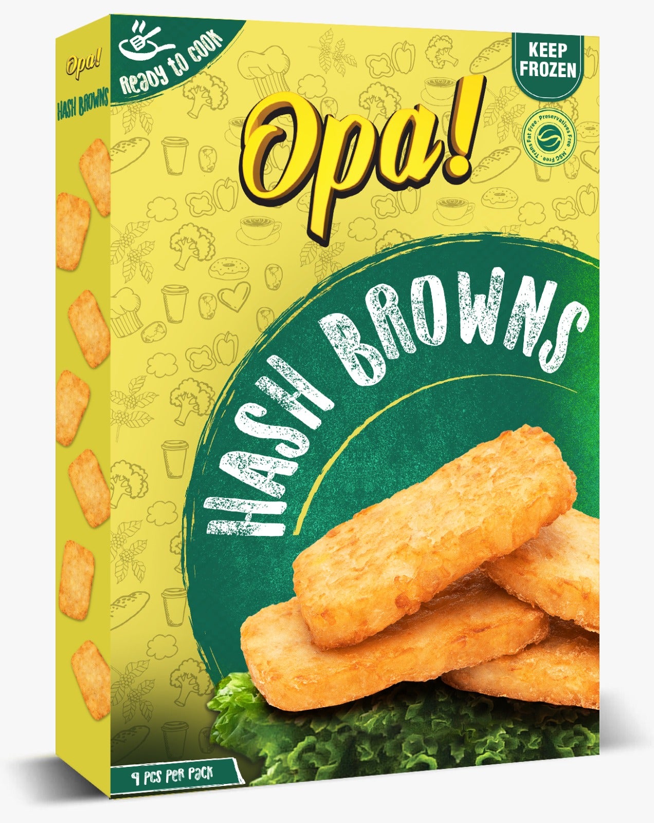 Opa Potato Hash Browns 650GM - 09PCS